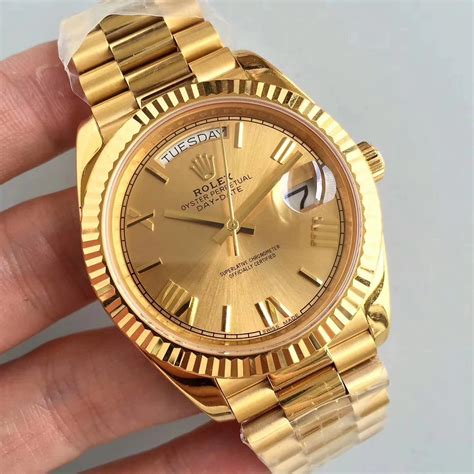 fake rolex day date gold|rolex day date look alike.